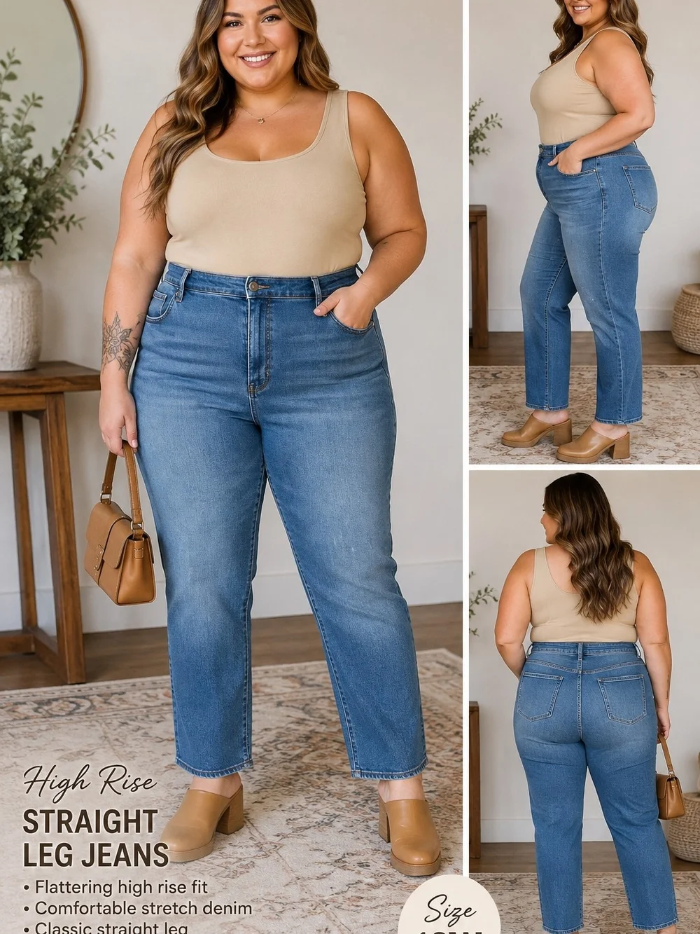 P10  Women's High-Rise 90's Straight Jeans - Universal Thread™ Medium Wash 22
